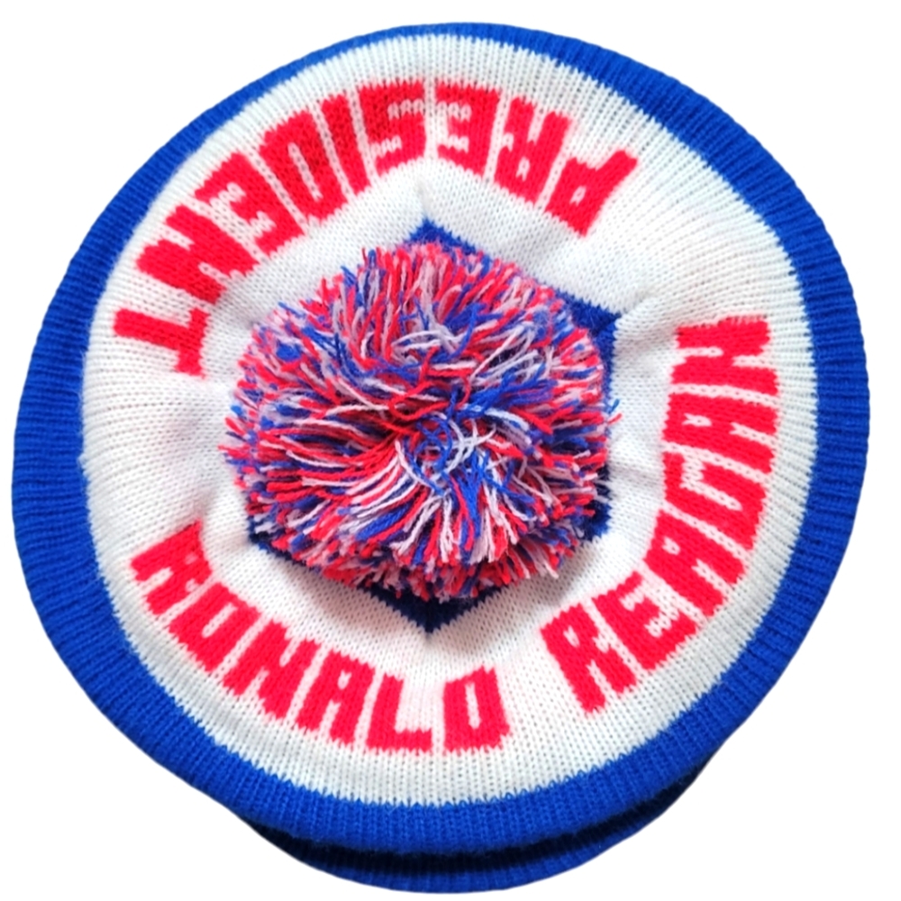 Vintage Ronald Reagan knit hat